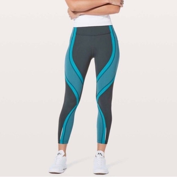 Lululemon Wild Twist 7/8 Tight Legging Gravity Pacific Teal 6 - Picture 1 of 16